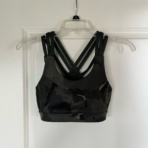 Lululemon camo crisscross sports bra